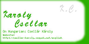 karoly csellar business card