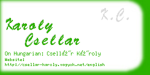 karoly csellar business card